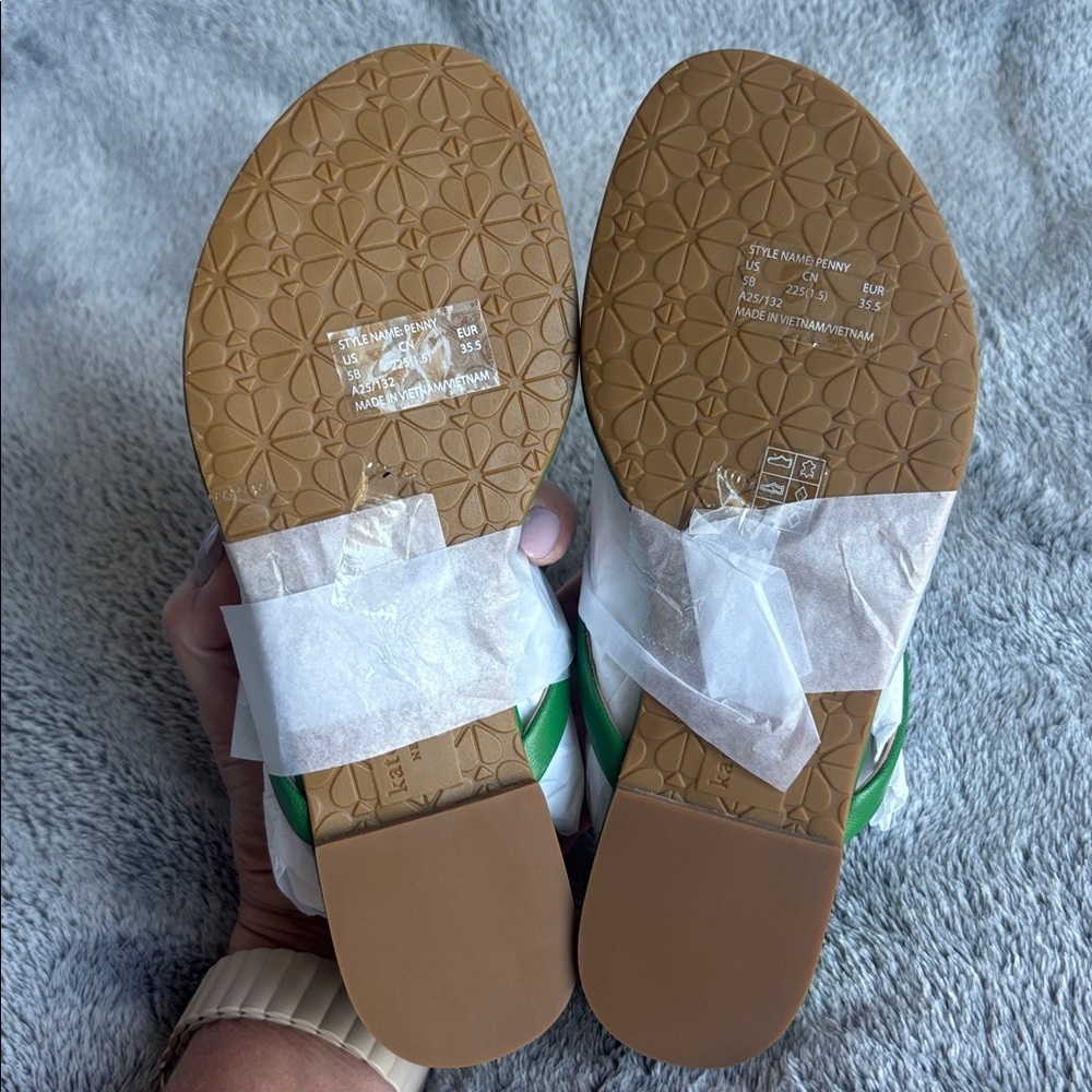 Kate Spade New York Penny Sandal in Green Bean Size 5M NIB - Picture 5 of 7